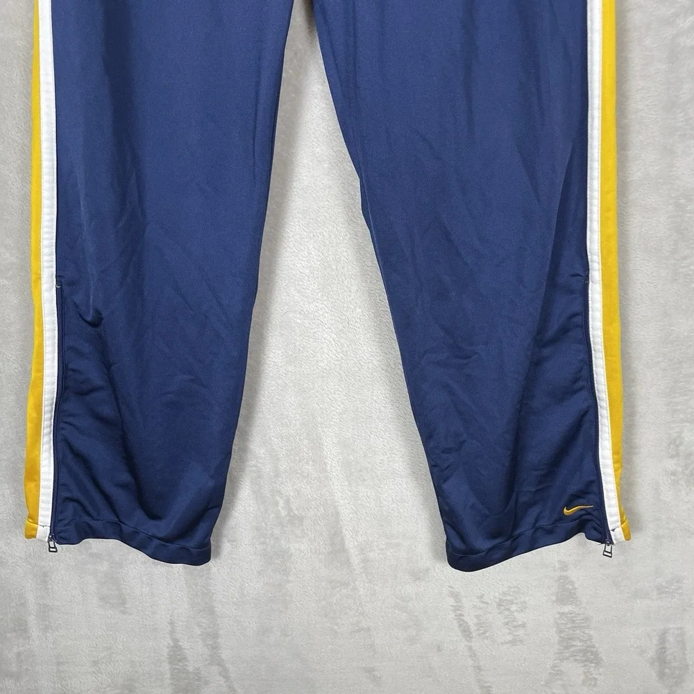 Vtg Y2K Nike Dazzle Track Pants Womens Large Dance Logo Zip Basketball Drawstrin
